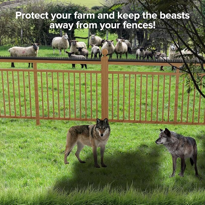 13 PCS Metal Fence Spikes，Anti Climb Security Spikes for Outdoor Walls | and Animal Deterrent Spikes, Suitable for Home and Garden Fences, Fits Various Lengths - Heavy Duty.