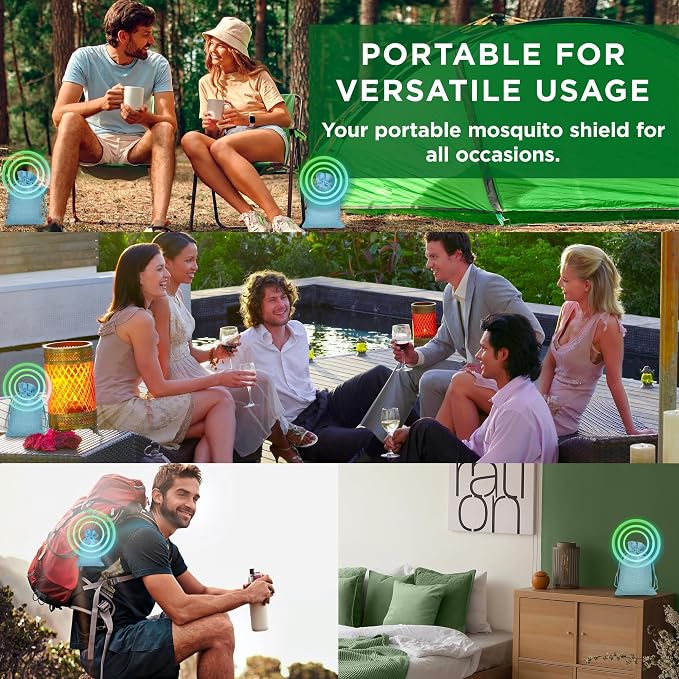 Mosquito Repellent Outdoor Patio & Yard: Natural Citronella & Peppermint Oil Pouches – Safe for Kids & Pets – Essential Oils Formula – Mosquitoes Repeller – Camping & Backyard