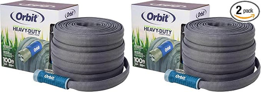 Orbit 33180 ExoJacket Fabric Garden Hose - Heavy-Duty Water Hose (100-Foot x 5/8-Inch) (Pack of 2)