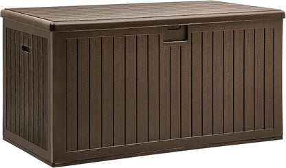 YITAHOME 260 Gallon Large Deck Box with Divider & Side Handles | Outdoor Double-Wall Storage for Patio Furniture Cushions, Garden Pool Accessories, Waterproof & Lockable