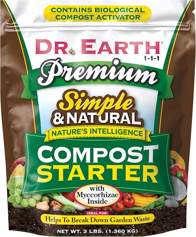 Fertilizer DR. Earth Premium Compost Starter with MYCCORHIZAE 1-1-1 3lb