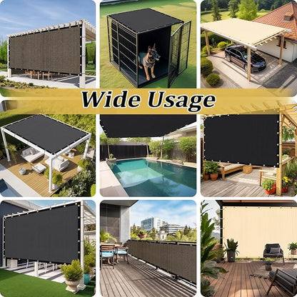 Shade&Beyond Customized Size 23' X 23' Shade Cloth with Grommets, 90% UV Protection UV Protection Mesh Tarp Sun Screens for Patio GN01, Light Gray