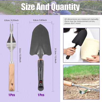 Swpeet 5Pcs Manual Weeders Puller Tool Kit, Weed Puller Tool Garden Handle Weeder Removal Tool Garden Trowel with Ergonomic Handle Weeding Tool with Protective Gloves for Garden Lawn