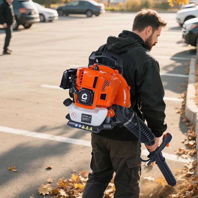 52CC Backpack Leaf Blower, 780 CFM & 270 MPH | 2.2-HP 2-Cycle Gas Powered Leaf Blower, for Heavy Duty Lawn Care, Wet Leaf & Debris Clean