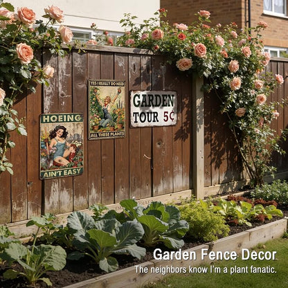 Funny Garden Decor I Really Need All These Plants Tin Sign | Vintage Gardening Gifts for Women Plant Lovers Greenhouse Outdoor Garden Wall Art Decor Metal Signs 12x8 Inches Weather-proof