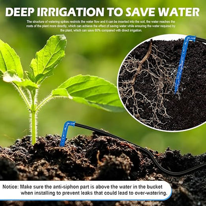 Solar Drip Irrigation System, 490 Timer Modes, 50FT Automatic Plant Watering Kit for 15 Potted Plants, IP67 Waterproof Auto Solar Irrigation Indoor and Outdoor Use for Garden,Balcony, Patio