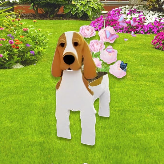 Cocker Spaniel Dog Planter Pots, 9.45 x 9.17 x 13.39 Inches | Dog Flower Pot, Cute Animal Shaped Plant Pot, Gifts for Women & Pet Lovers, Indoor Outdoor Garden Home Office Decor