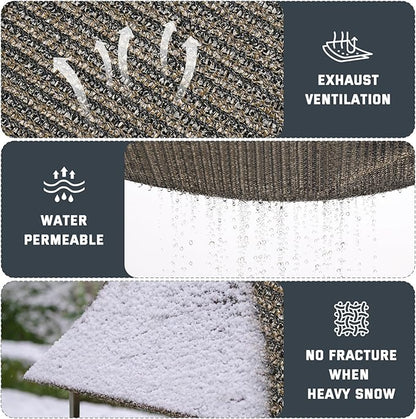 90% Sun Shade Cloth, Kesfitt 10x12FT Garden Shade Cover with Reinforced Grommets, Mesh Tarp Sun Privacy Screen for Greenhouse, Plant, Pergola, and Backyard Patio Sunshade