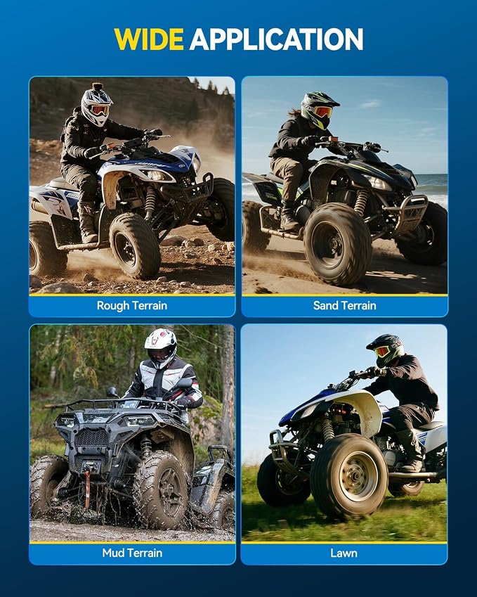 PHILTOP 20x10-10 ATV UTV Tires, 4-Ply Super Mud 20x10-10 ATV All-Terrain Tires for Riding Mowers, Golf Carts, Off-Road,2 Pcs,Tubeless (Z-104)