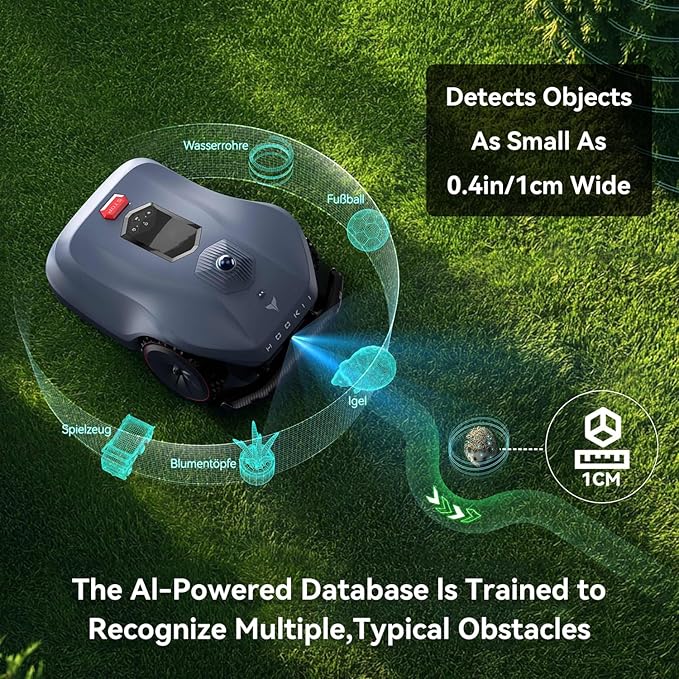 Neomow X SE Robot Lawn Mower Perimeter Wire Free for 0.75 Acre 3D LiDAR SLAM+Vision Mapping robotic lawnmower with 4G, No RTK Antenna Required, AI Obstacle Avoidance, App Control, GPS Anti-Theft, 13Ah