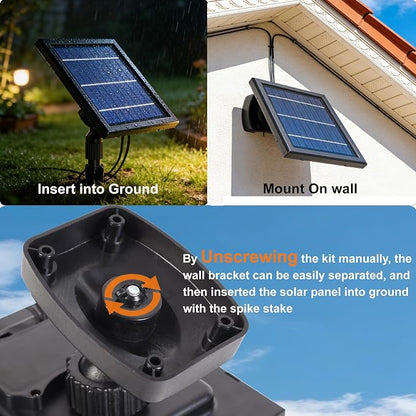 SUNLONG Solar-Powered Cast Aluminium Warm White LED Spotlight for Outdoor Garden Yard Landscape Tree Uplight Downlight