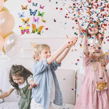 OPSEAM Butterfly Wall Decor 24/48 PCS, 3D Butterflies Stickers for Party Decorations with Magnets (Swallow, 24)