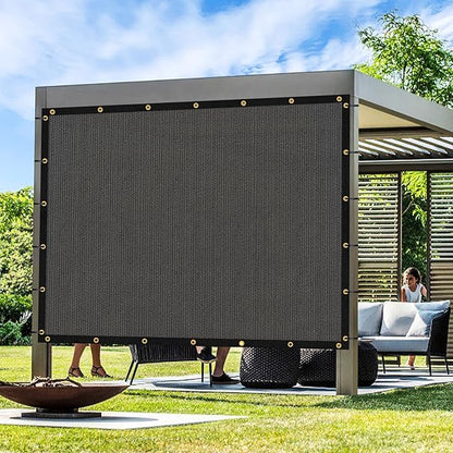 Artpuch Outdoor Pergola Shade Cover 5x21 FT Sun Shade Cloth with Grommets Dark Grey 90% UV Protection Canopy Patio Privacy Screen (Customized Available)