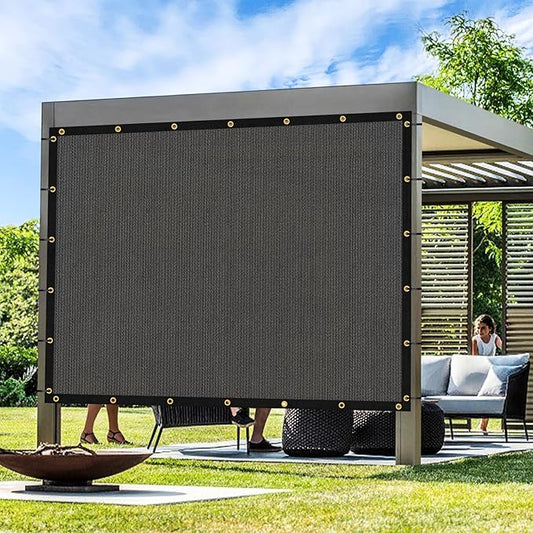 Artpuch Outdoor Pergola Shade Cover 7x11 FT Sun Shade Cloth with Grommets Dark Grey 90% UV Protection Canopy Patio Privacy Screen (Customized Available)