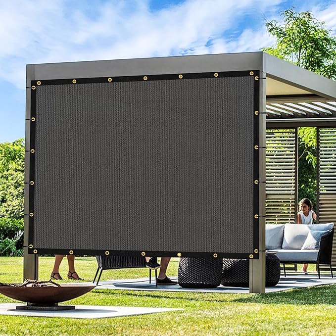 Artpuch Outdoor Pergola Shade Cover 17x19 FT Sun Shade Cloth with Grommets Dark Grey 90% UV Protection Canopy Patio Privacy Screen (Customized Available)