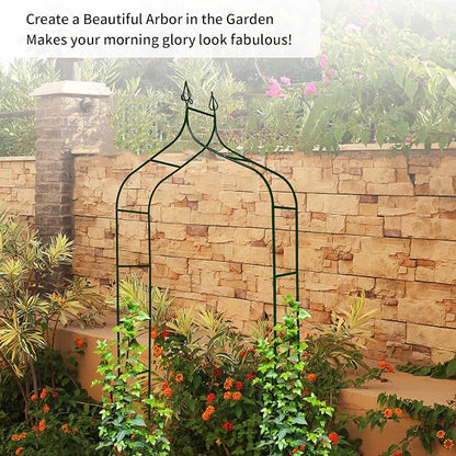 Thorise 8.3 Ft H x 4.6 Ft W Metal Pergola Arbor for Various Climbing Plant Wedding Garden Arch Bridal Party Decoration Wide Arbor