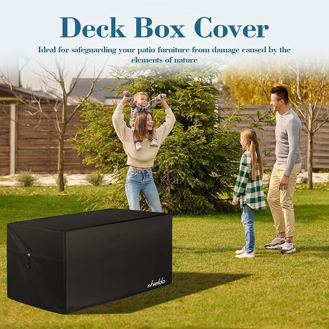 Himal Deck Box Cover, Waterproof 600D Oxford, 52 x 27 x 27 in | Heavy-Duty 600D Fabric, Waterproof Protection, UV Resistant, Outdoor Storage Cover, Waterproof Outdoor Furniture Covers