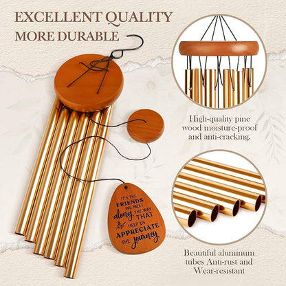 SteadStyle Friendship Gifts for Women, Wind Chime for Best Friends, Friend Gifts for Men - Wonderful Friendship Presents for Special Women BFF Wind Chimes for Garden Patio Backyard