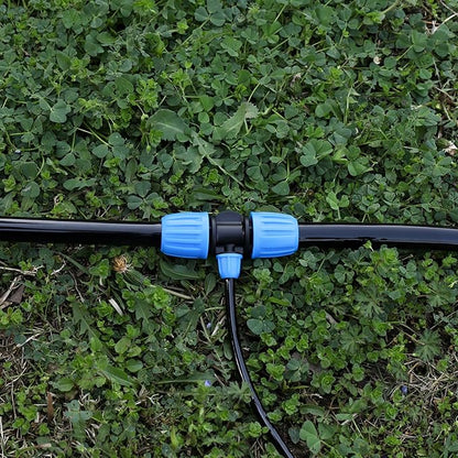 10 Pcs 1/2 to 1/4 inch Garden Hose Tubing Irrigation Fittings,3-Way Anti-Leak 1/2'' to 1/4'' Locked Barbed Drip Irrigation Tee Connectors (1/2"IDx0.6-0.63"OD) 1/2'' to 1/4'' Irrigation Tubing Fitting