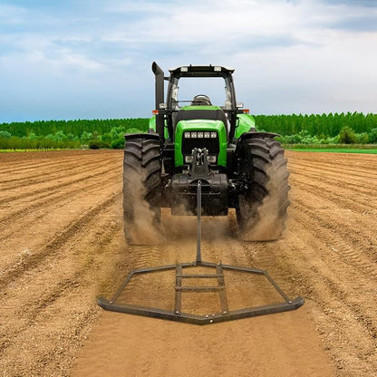 Driveway Drag Grader Harrow 84 Inch with 2 Adjustable Bars Driveway Drag Grader for Landscape Leveling or Farm Garden Field