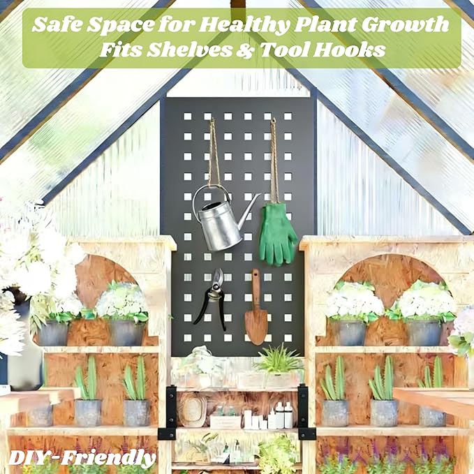 6x4 FT Greenhouse for Outdoors, Polycarbonate Greenhouse with Quick Setup Structure and Roof Vent, Aluminum Large Walk-in Green House for Outside Garden Backyard, Charcoal Black