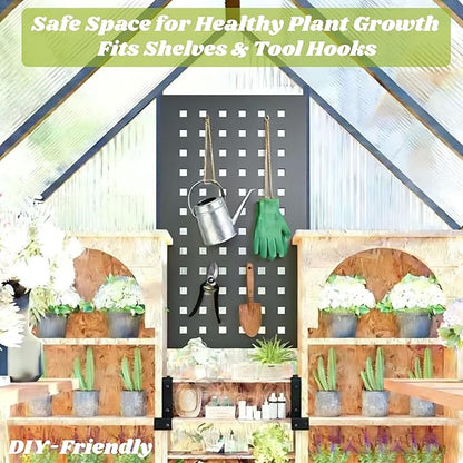 6x4 FT Greenhouse for Outdoors, Polycarbonate Greenhouse with Quick Setup Structure and Roof Vent, Aluminum Large Walk-in Green House for Outside Garden Backyard, Charcoal Black