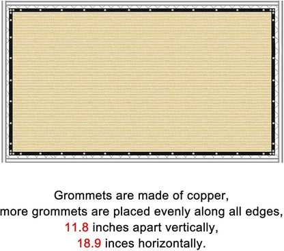 Sunnyglade 4 feet x 150 feet Privacy Screen Fence Heavy Duty Fencing Mesh Shade Net Cover for Wall Garden Yard Backyard (Sand, 4 ft X 150 ft)