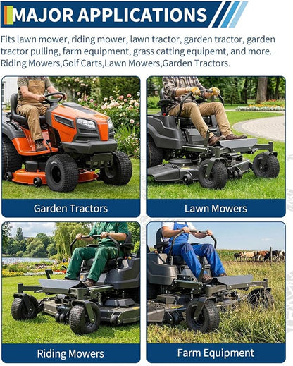 2 Pack 9x3.50-4 Lawn Mower Tires,9x3.5-4 NHS Off-Highway Tires, 9x3.5x4 Turf Tires Replacement for Riding Mower Garden Tractor Golf Cart Utility Vehicle,2PR Tubeless