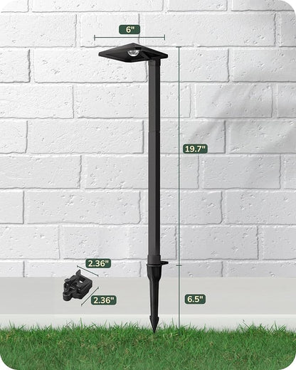 EDISHINE Low Voltage Landscape Lighting, Landscape Path Lights with Pyramid Exterior, Aluminum, 3000K & 50000Hrs, Outdoor Pathway Lights Wired for Garden, Yard, Driveway, 10 Pack