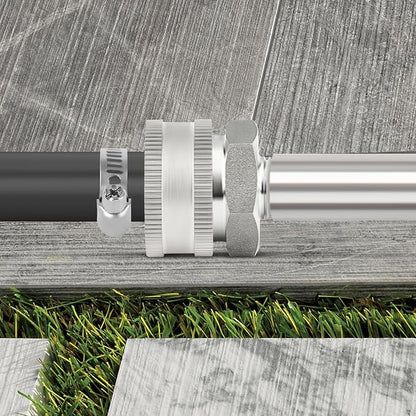TAISHER 2PCS 304 Stainless Steel Garden Hose Adapter, 3/4" GHT Male x 1/4" NPT Male Garden Hose Connector with Washers