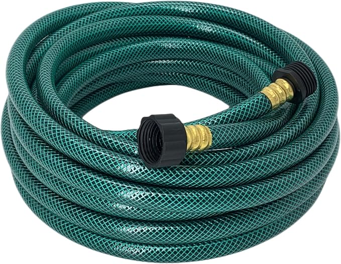 1/2 Inch Garden Hose 15FT, Boat Hose, Flexible Tubing with 3/4" Solid PVC Male to Female Fitting for Household, Outdoo