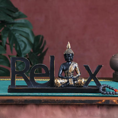 Smadeer Buddha Statue Buddah Buda - Buddah Statues for Home Decoration,Laughing Buddha Statue for Yoga feng Shui Meditation Spiritual Room Decor,Buddha Decor Indoor, Relax Budha Zen Decor
