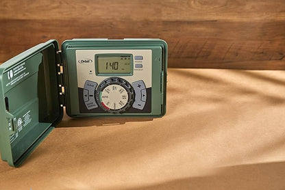 Orbit 4-Station Outdoor Swing Panel Sprinkler System Timer - for Residential Lawn Watering - Multi-Station Irrigation Controller - Custom Watering Intervals - Indoor/Outdoor Installation - 57894
