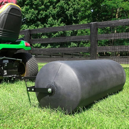 Brinly 485 lb. Tow Behind Poly Lawn Roller with Easy Turn Plug, 18 by 48"