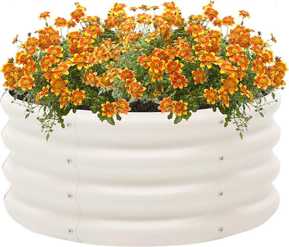 2-Pack 2x1ft Galvanized Raised Garden Bed, Outdoor Planter Bed, Metal Planter Box for Gardening and Planting