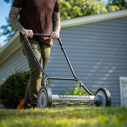 American Lawn Mower 1815-18 18-Inch 5-Blade Push Reel Lawn Mower, Black