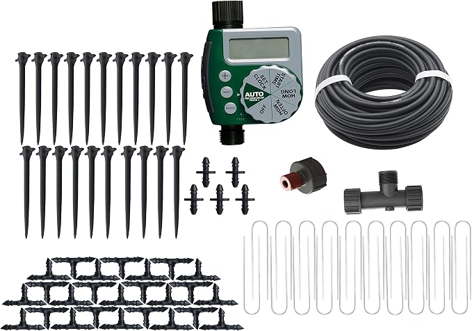 Orbit 91945 Tomato Garden Drip Irrigation Watering Kit w/Automatic Watering Timer