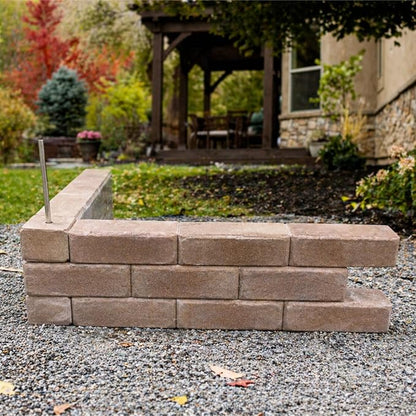 Raised Garden Bed Brick Style Planter Box - Polyurethane 24" x 8" Modular Planter Box Panels Designed for Curves and Straight Edges (4 Panel Pack)