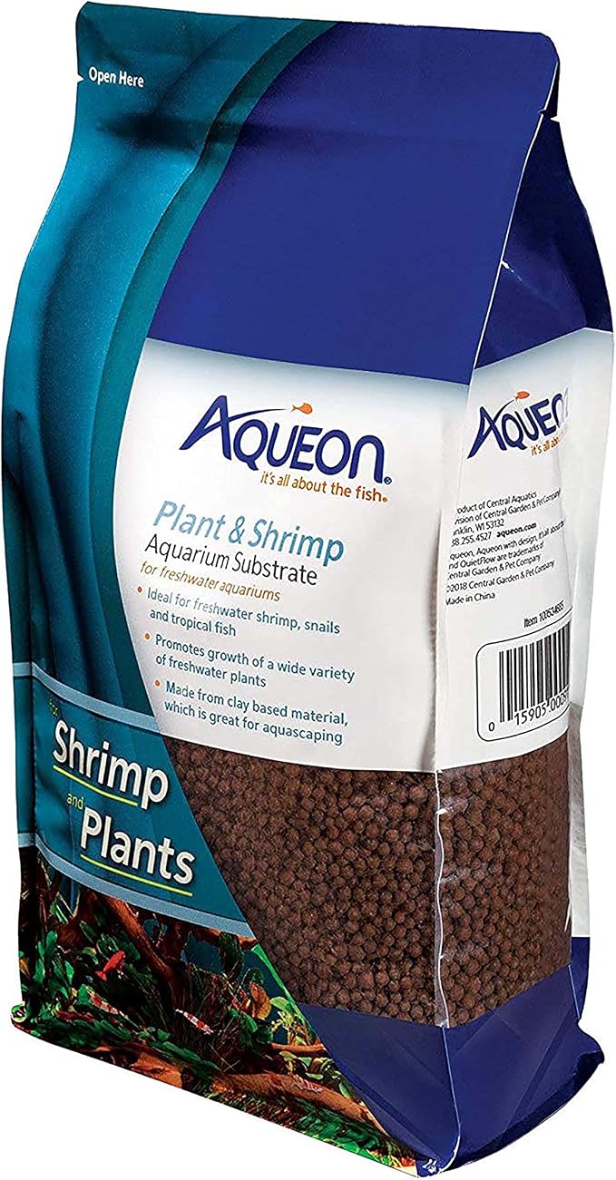 Aqueon Plant and Shrimp Aquarium Substrate, Aqua Soil for Fish Tanks, Aquarium Substrate for Live Plants, 5 Pounds