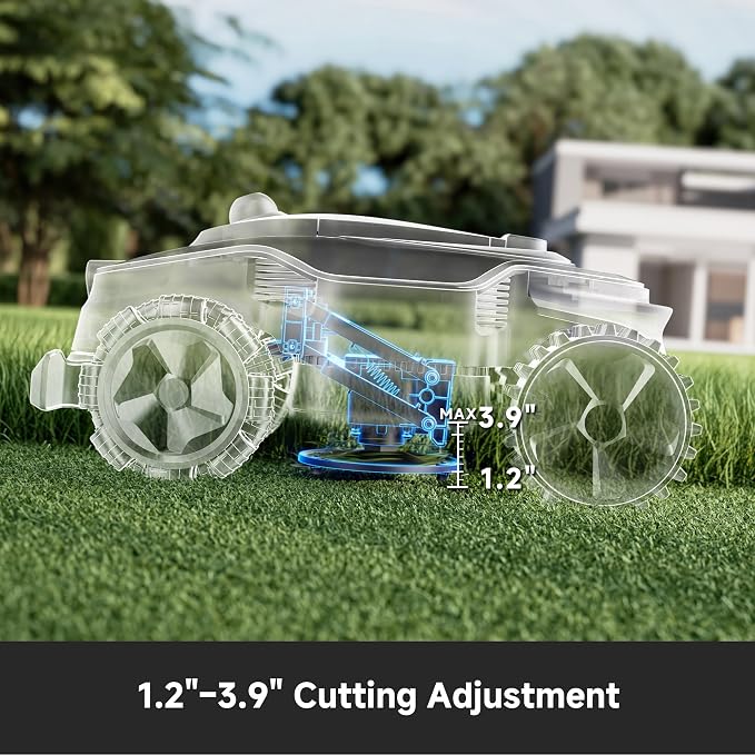 [All-Terrain Wire-Free] DREAME A3 AWD 1000 Robot Lawn Mower, 360° 3D LiDAR & AI Dual Vision Smart Robotic Mower for 0.25 Acre, 80% Slopes & 45min Fast Charge