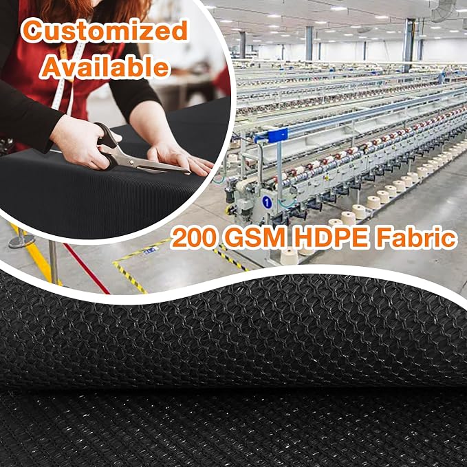 Artpuch Outdoor Pergola Shade Cover 10x14 FT Sun Shade Cloth with Grommets Black 90% UV Protection Canopy Patio Privacy Screen (Customized Available)