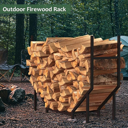 CADUKE 3.2ft Firewood Rack Indoor, Log Holder with 500 LBS Capacity for Fireplace & Backyard Fire Pit, Heavy Duty Metal Wood Racks Outdoor for Firewood