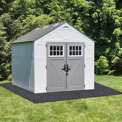 Outdoor Storage Shed Mat，Anti-Slip Patio Furniture Floor Mat，Waterproof Carport Mat，Backing prevents liquid penetration，Soft Material, Non-slip Backing,Washable，Excluding storage shed (10 × 10 FT)