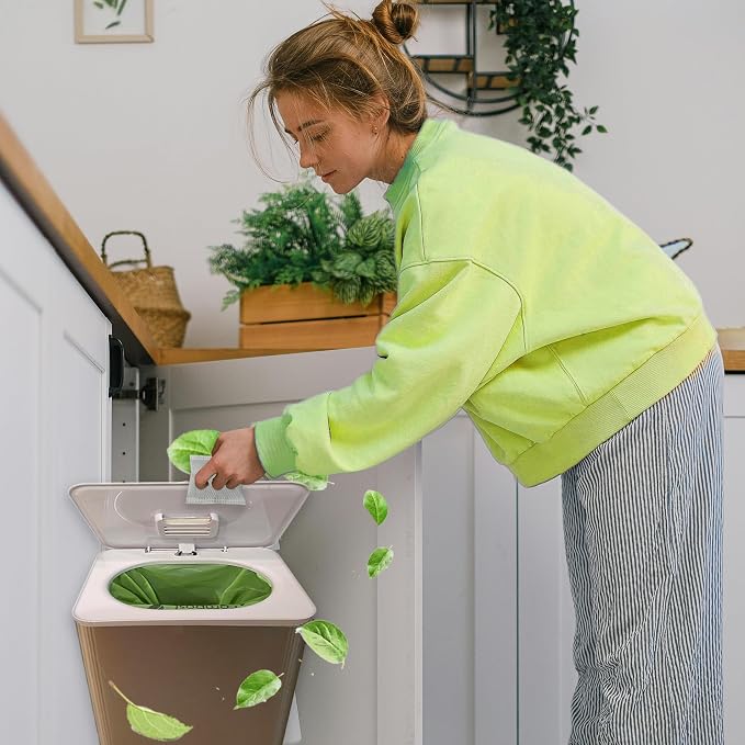 PurifyLogix Compost Bin Deodorizers for Compost Genie Kitchen Compost Bin | Carbon Filters, Replacement Coconut Shell Activated Carbon Purifying Deodorizer, 12 Pack