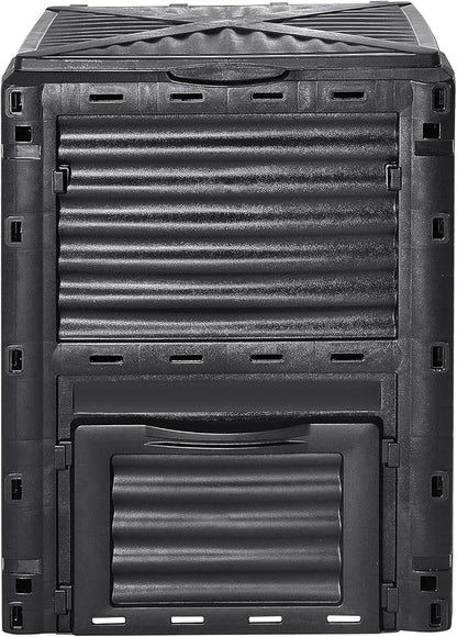 VEVOR Garden Compost Bin 80 Gallon, BPA Free Composter, Large Capacity Outdoor Composting Bin with Top Lid and Bottom Door, Easy Assembling, Lightweight, Fast Creation of Fertile Soil