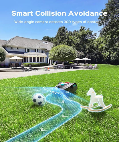 YARDCARE 2026 New M800Plus Robot Lawn Mower, GPS & 3D Vision, with 32.8 ft Magnetic Stripe, Obstacle Avoidance, Auto-Charging, APP Control, Bow-Shaped Mowing for Lawns up to 8611 sq.ft (Dark Black)