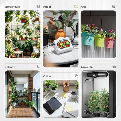 RAINPOINT Easy-Setup Automatic Plant Waterer Indoor for Pot Plant Adjustable Water Output,Battery Powered Outdoor IP54 Waterproof Beginner-Friendly Drip Irrigation System Device Kit Water 10-15 Plants