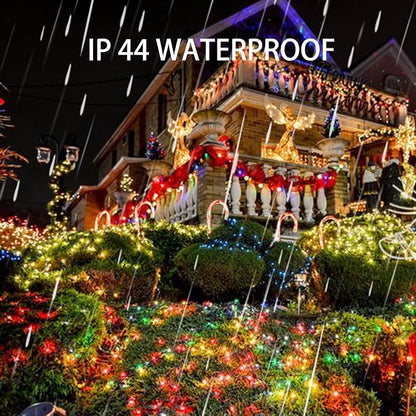 Dazzle Bright 2 Pack Solar String Lights Outdoor, Total 80FT 240LED Solar Powered Waterproof Fairy Lights 8 Modes, Copper Wire Lights for Christmas Patio Party Tree Yard Decoration (Multi-Colored)