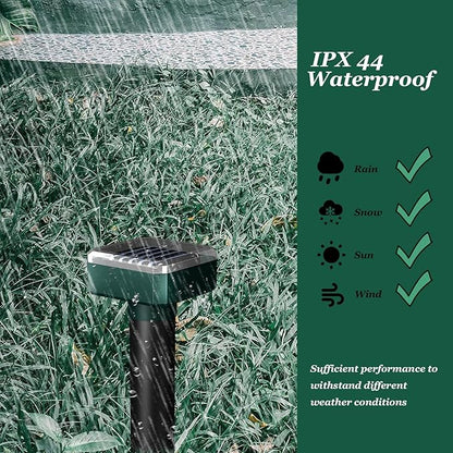 Snake Away for Outdoors, Solar Powered Snake Repellent for Yard - Sonic Snake Deterrent, Waterproof & Pet Safe for Garage, Lawn, Home Use (6)