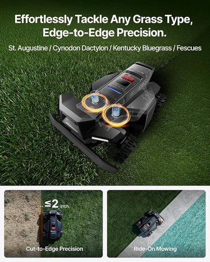 Segway Navimow X430 Robot Lawn Mower Wire Free with 4 Blade Sets, 48 Blades Total, Covers Up to 1 Acre, 4WD for 84% Slopes, Blades Ship Separately